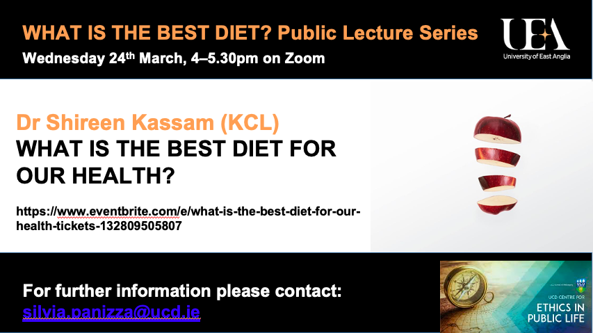 Poster for Best Diet public lecture 3